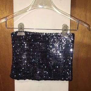 🩶Like New Vintage Sequence Tube Top